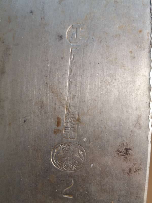 Vintage Meat Cleaver Knife With Stamped Makers Marks 3 of 5