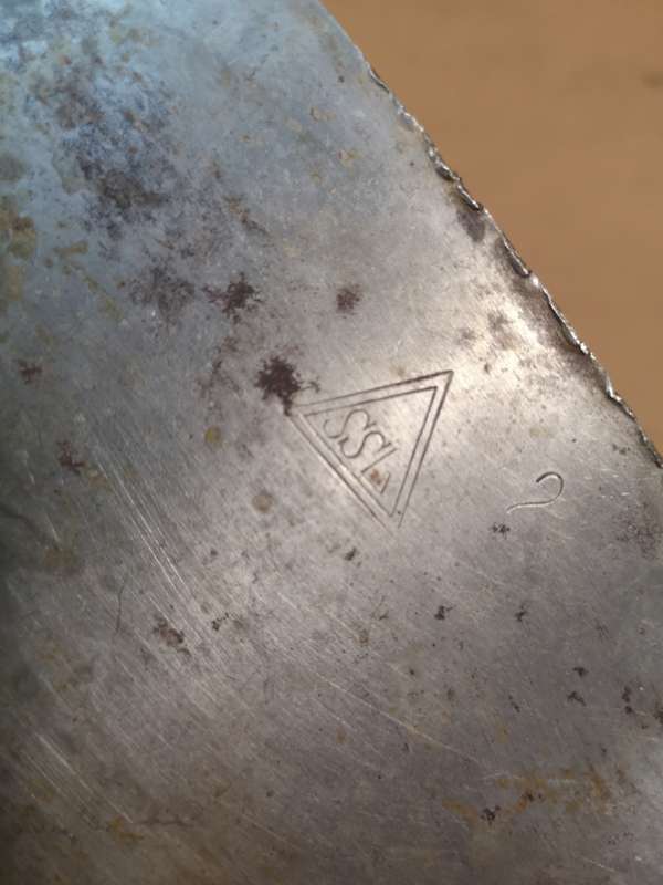 Vintage Meat Cleaver Knife With Stamped Makers Marks 4 of 5