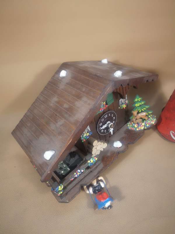 Vintage Black Forest Quartz Swinging Doll Cuckoo Clock by Trenkle Uhren