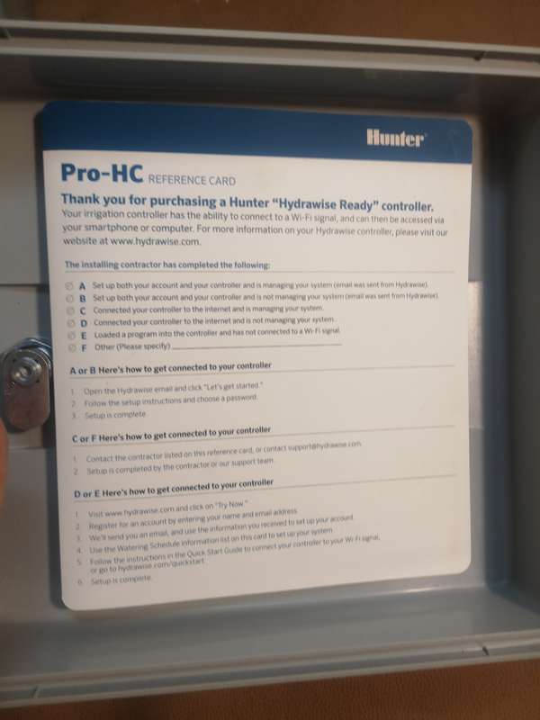 Hunter Pro-HC PHC-600 WiFi 6-Zone Station Hydrawise Outdoor Sprinkler Controller