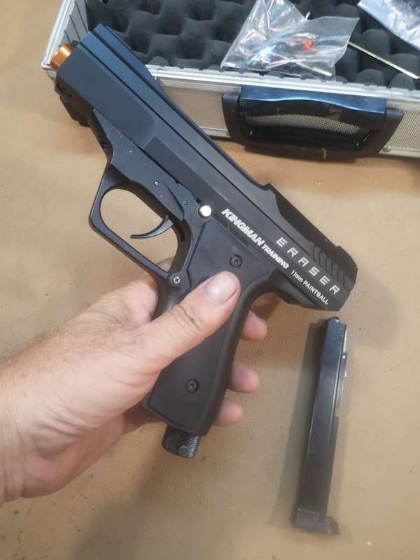 Complete Self Defence Errazer Kingman Gas Pistol, Pepper & Solid Bullet Combo
