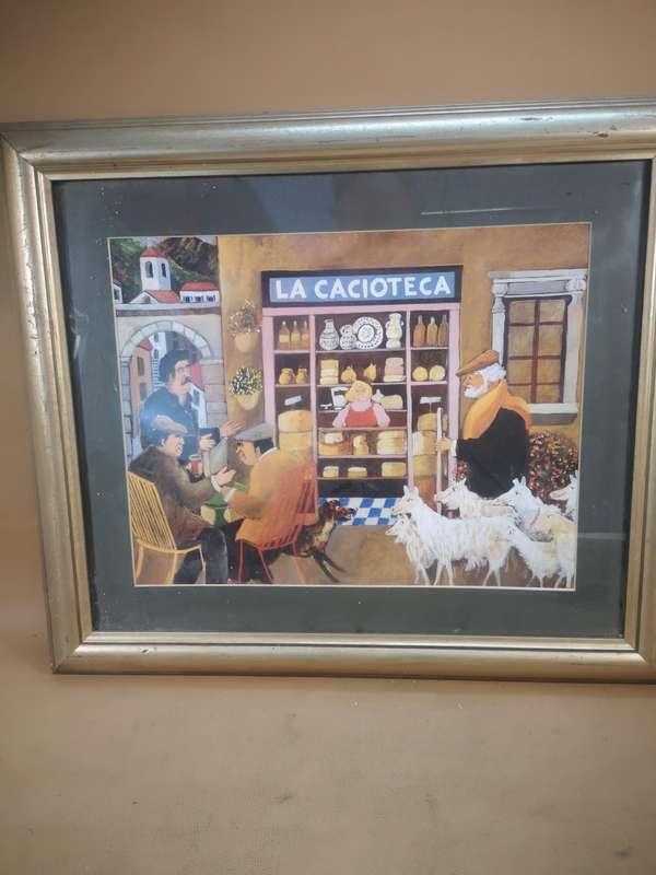 Tuscan Storefront La Cacioteca Print in a Stunning Frame