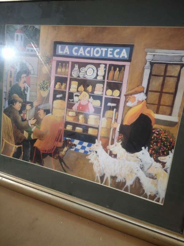 Tuscan Storefront La Cacioteca Print in a Stunning Frame