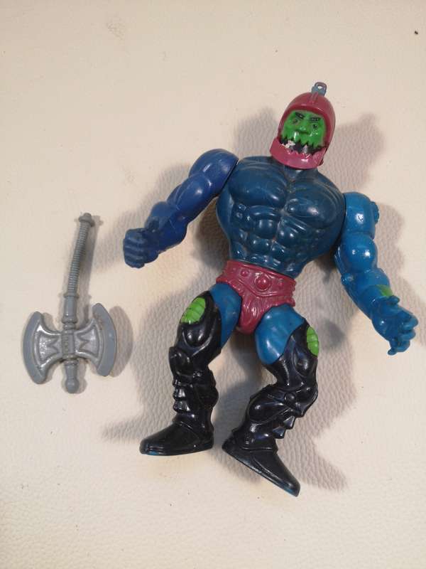 Vintage 1981 Mattel Masters of the Universe MOTU Trap Jaw Complete with Weapon