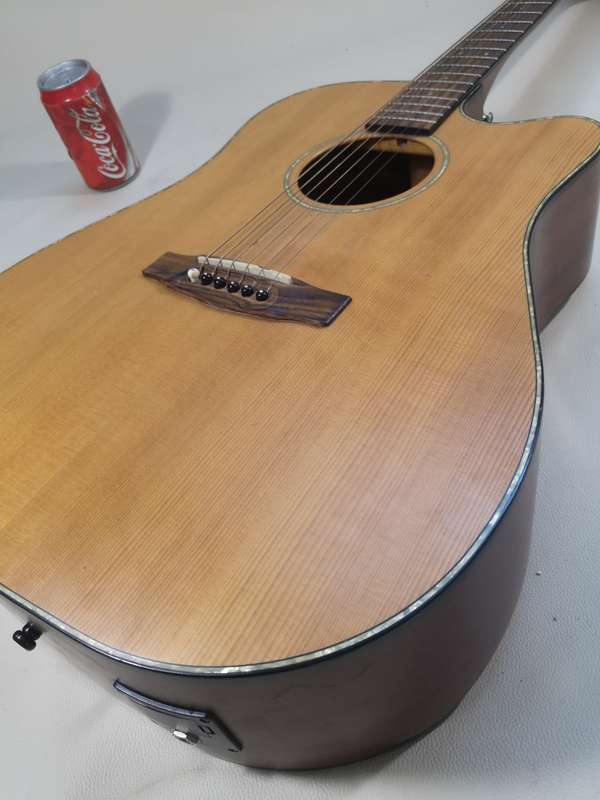 Magnificent Cort MR E NS Dreadnought Cutaway Acoustic/Electric Natural Guitar with Case