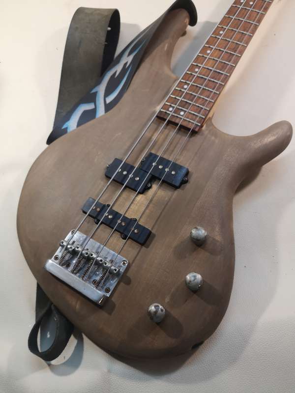 Full Size Cort Action PJ OPW 4 String Bass Guitar : Open Pore Walnut
