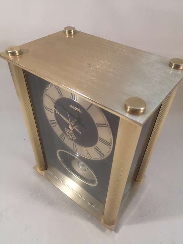 Fantastic!! Large Original Vintage Rhythm Brass Anniversary Clock 100% Working