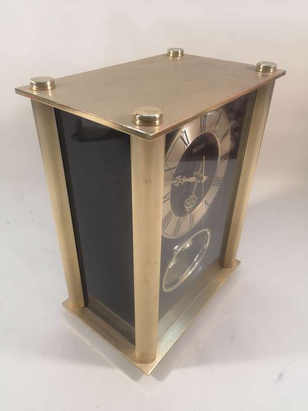 Fantastic!! Large Original Vintage Rhythm Brass Anniversary Clock 100% Working