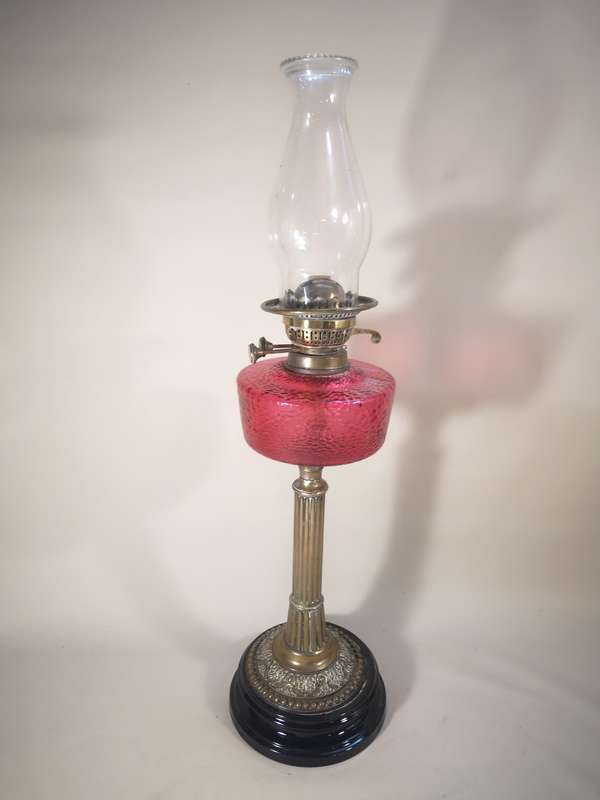 Magnificent Antique Victorian "Duplex" Oil Lamp - 690mm Tall