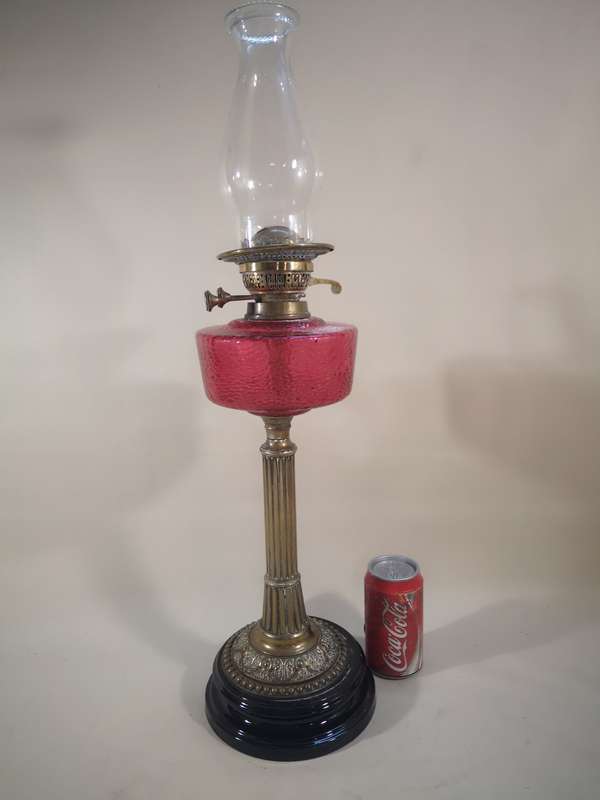 Magnificent Antique Victorian "Duplex" Oil Lamp - 690mm Tall