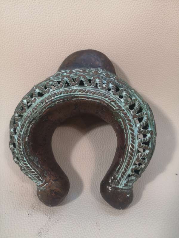 Antique Bronze Bangle From Bamum People of Cameron. African Currency Bangle.