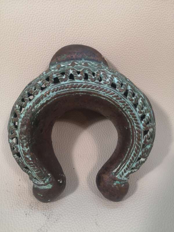 Antique Bronze Bangle From Bamum People of Cameron. African Currency Bangle.