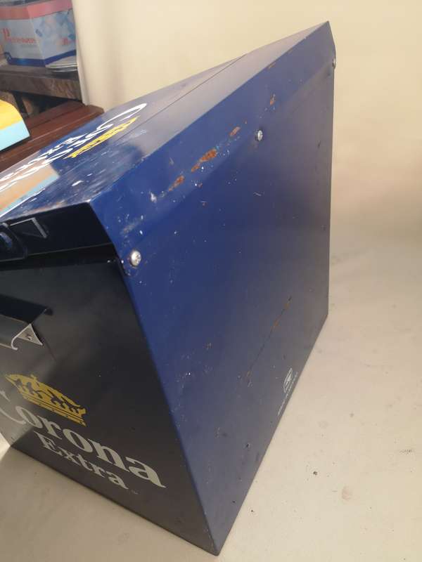 Vintage Very Large Corona Extra Cerveza Beer Metal Ice Chest Cooler with Opener