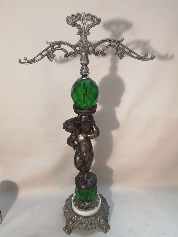 Magnificent Vintage Victorian Brass Jewelry Stand - 640mm