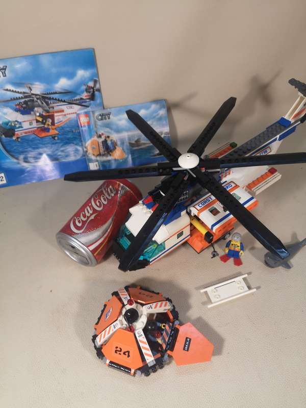 Lego City 7738 Coast Guard Helicopter & Life Raft set