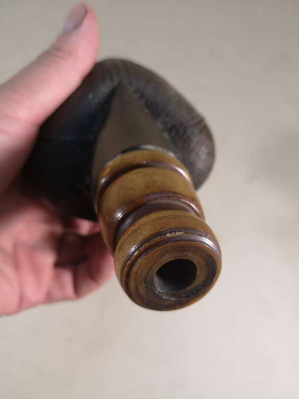 LATE 18TH CENTURY TURKISH, OTTOMAN EMPIRE HEART SHAPED POWDER FLASK
