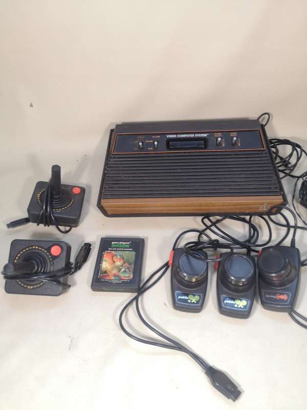MASSIVE BUNDLE!!! Vintage Atari Game Console CX-2600 AP Complete With Power Supply and More