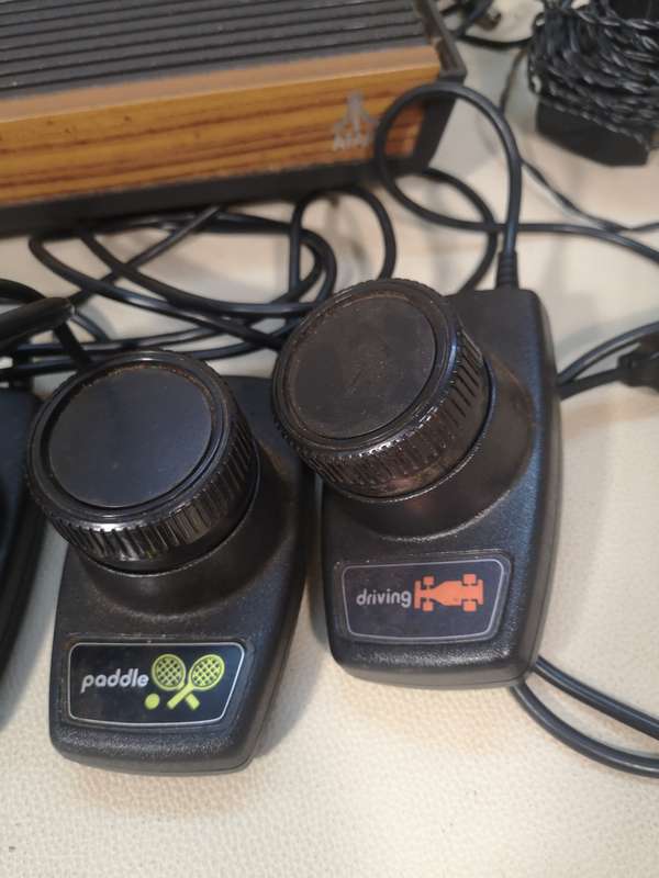 MASSIVE BUNDLE!!! Vintage Atari Game Console CX-2600 AP Complete With Power Supply and More