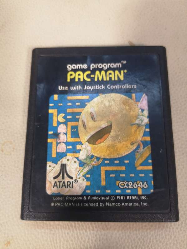 Vintage Atari Pac Man Game Cartridge 1981