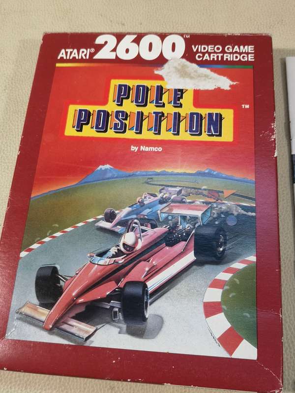 Rare Find!! Vintage Atari 2600 - Pole Position Game Cartridge Complete With Booklet in Original Box