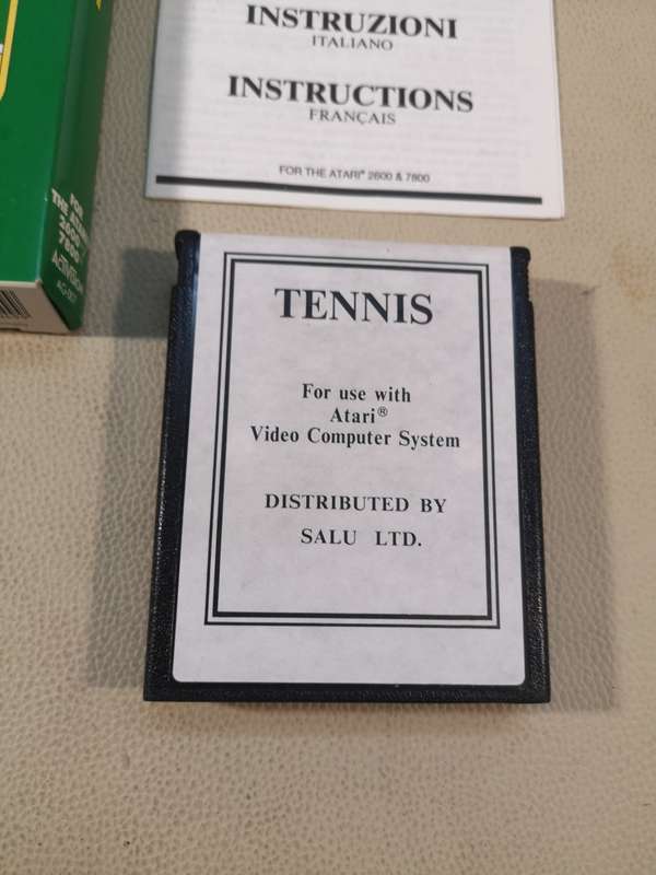Rare Find!! Vintage Atari 2600 - Tennis Game Cartridge Complete With Booklet in Original Box