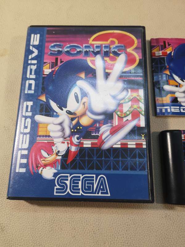 Amazing!!! Vintage Sega Mega Drive Sonic The Hedgehog 3 Game Complete Like New in Box