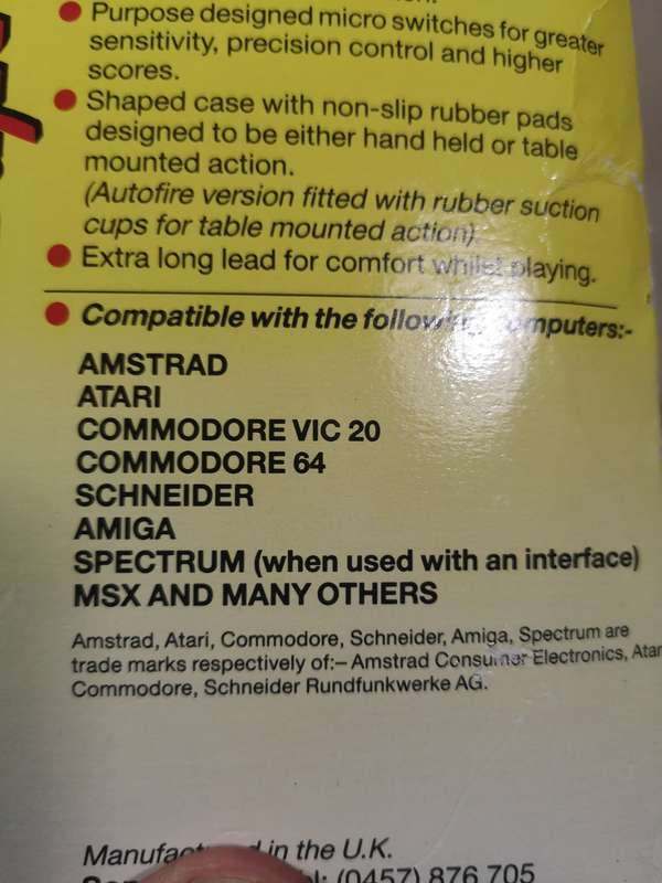 Atari 520 1040 ST STE Commodore Amiga 500 600 1200 Computer Zipstick Joystick