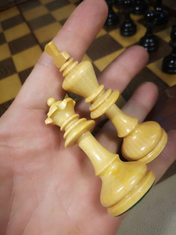 Stunning Vintage Folding Wooden Chess Set with Drawers 460 x 460mm