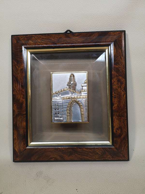 Vintage Jerusalem 3D Handcrafted Wall Crystal and Sterling Silver 925 By Artist Saad