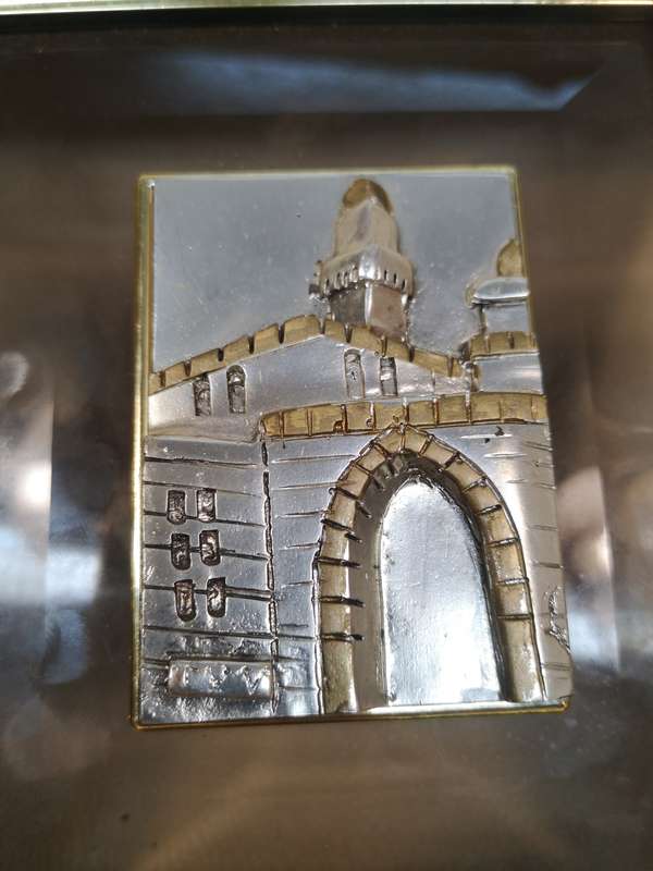 Vintage Jerusalem 3D Handcrafted Wall Crystal and Sterling Silver 925 By Artist Saad