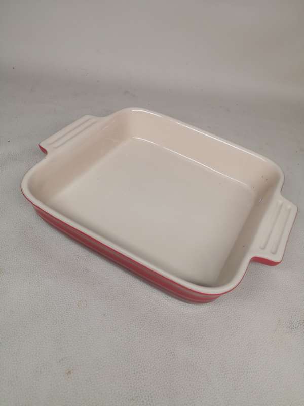 Le Creuset Square Red Stoneware Casserole/Baking Dish 285mm x 230mm