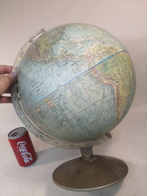 Stunning Large Vintage World Globe 400mm High