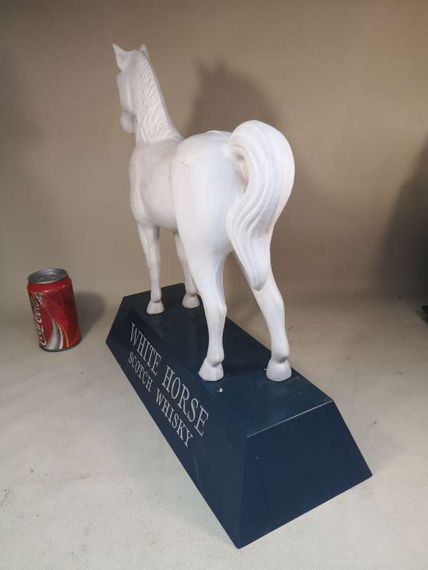 Very Large White Horse Scotch Whisky Pub Statuette - 450mm High