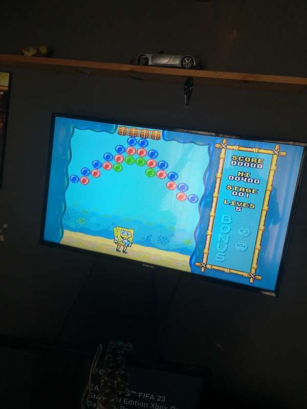 JAKKS SpongeBob SquarePants 5-in-1 Joystick Plug N Play TV Games - Tested Working