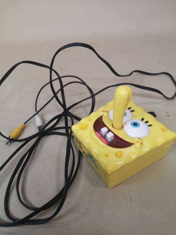 JAKKS SpongeBob SquarePants 5-in-1 Joystick Plug N Play TV Games - Tested Working