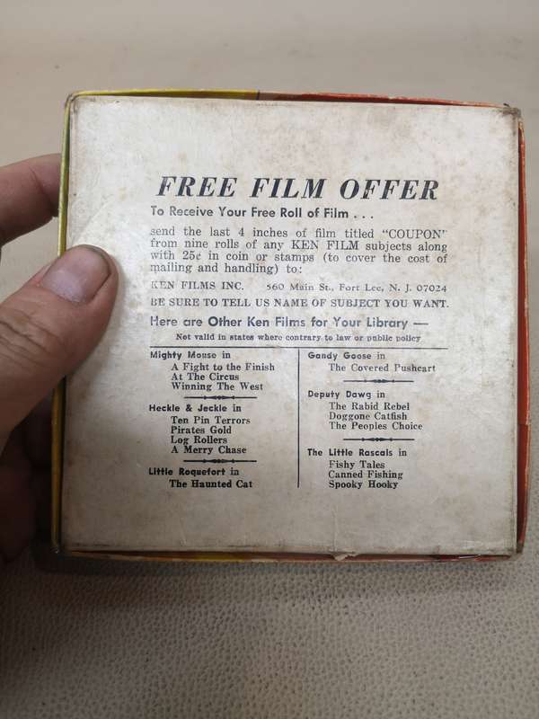 Vintage Mighty Mouse Aladdin's Lamp 200ft Super 8 Cine Film Terrytoon Cartoon