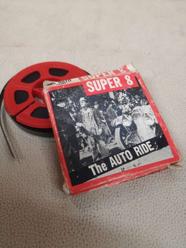 Vintage The Auto Ride Old Timers Flickers BW Super 8 Cine Film