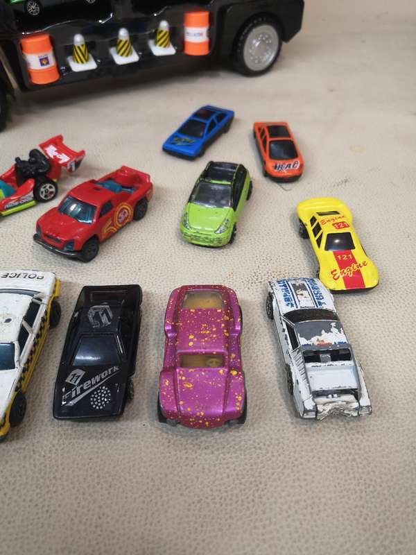 Massive Transport Car Carrier Truck Toy and Die Cast Car Combo