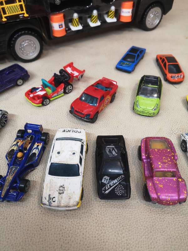 Massive Transport Car Carrier Truck Toy and Die Cast Car Combo