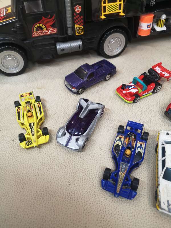 Massive Transport Car Carrier Truck Toy and Die Cast Car Combo