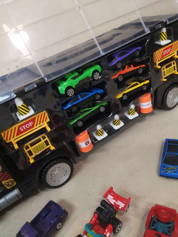 Massive Transport Car Carrier Truck Toy and Die Cast Car Combo
