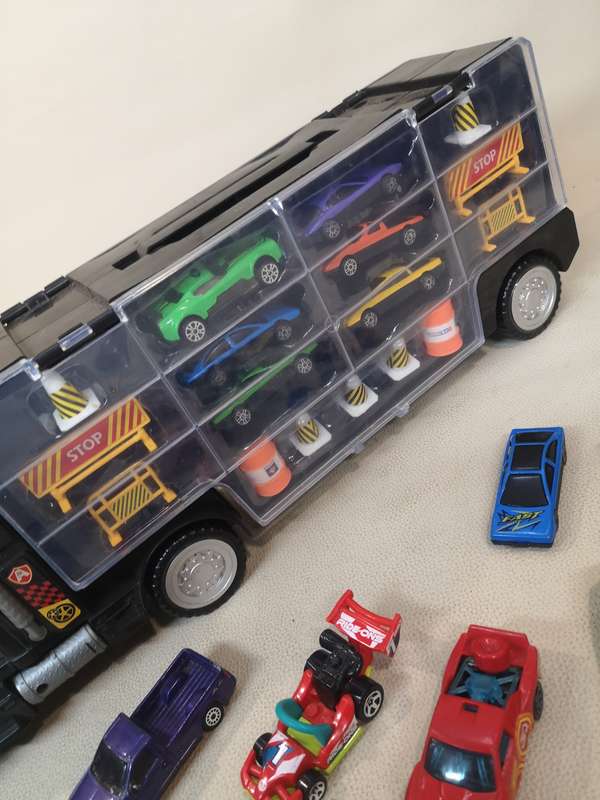 Massive Transport Car Carrier Truck Toy and Die Cast Car Combo