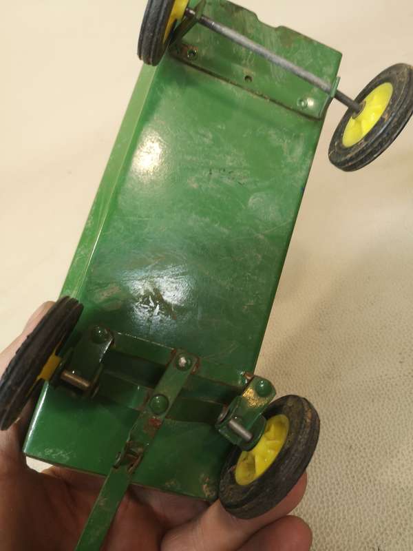 Vintage 1960's John Deere 5020 Diesel + Wagon 1/16 - ERTL Tractor - Metal - Diecast