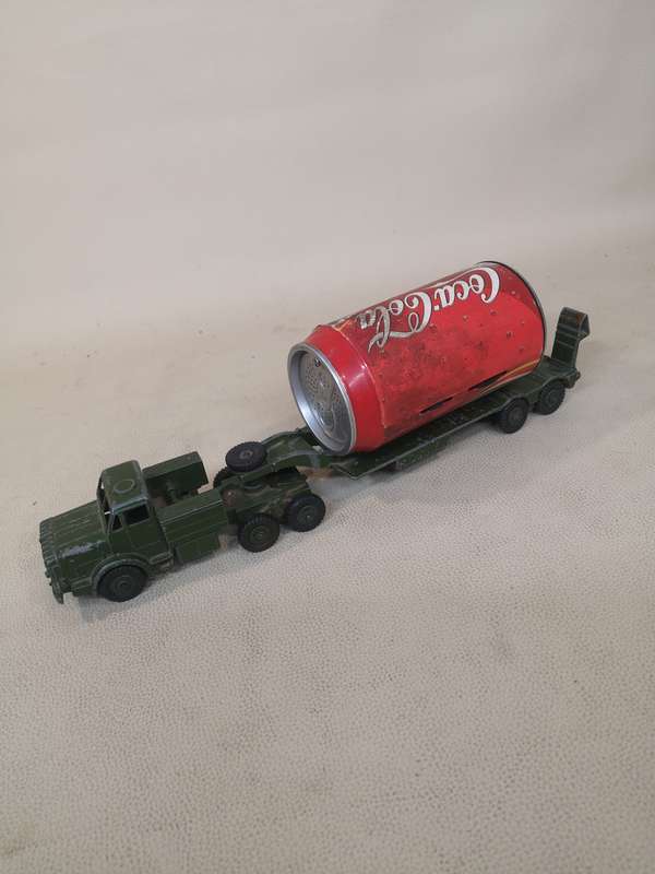 RARE!!! VINTAGE MECCANO DINKY SUPERTOYS 660 TANK TRANSPORTER DIECAST VEHICLE - 320MM