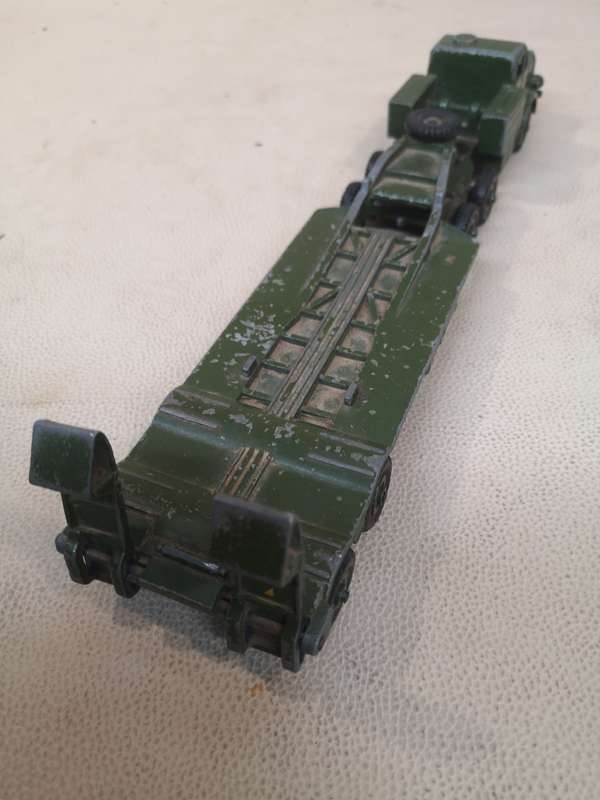 RARE!!! VINTAGE MECCANO DINKY SUPERTOYS 660 TANK TRANSPORTER DIECAST VEHICLE - 320MM