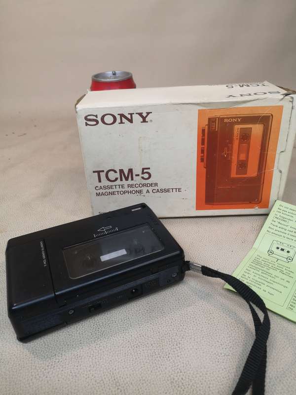 Vintage Boxed SONY TCM 5 Cassette Recorder Walkman, working