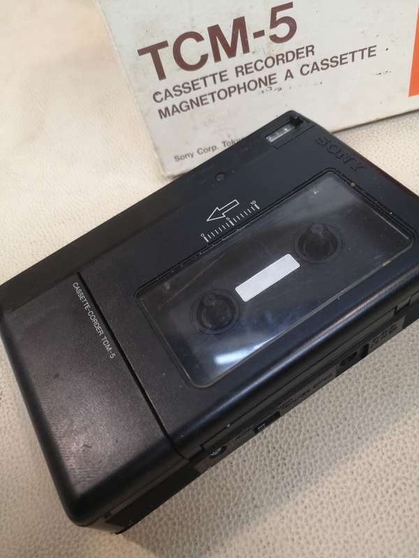 Vintage Boxed SONY TCM 5 Cassette Recorder Walkman, working