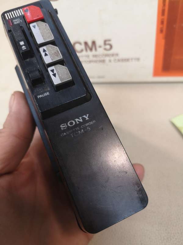 Vintage Boxed SONY TCM 5 Cassette Recorder Walkman, working
