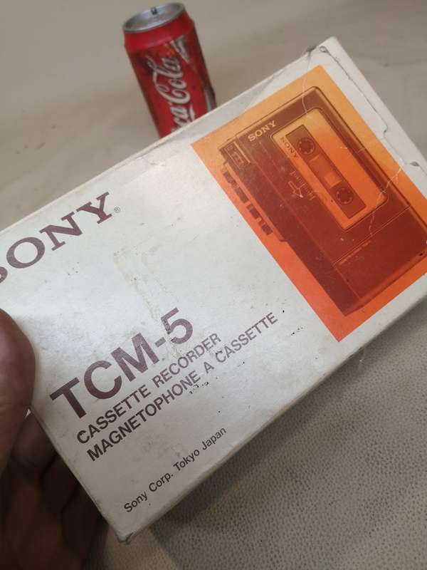 Vintage Boxed SONY TCM 5 Cassette Recorder Walkman, working