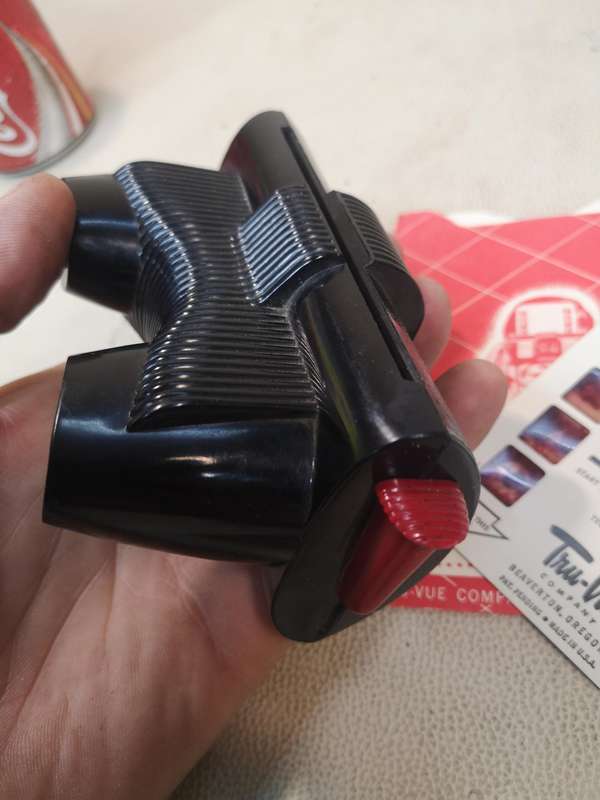1950's TRU VUE 3 D STEREOSCOPE VIEWER & CARD - Black Bakelite